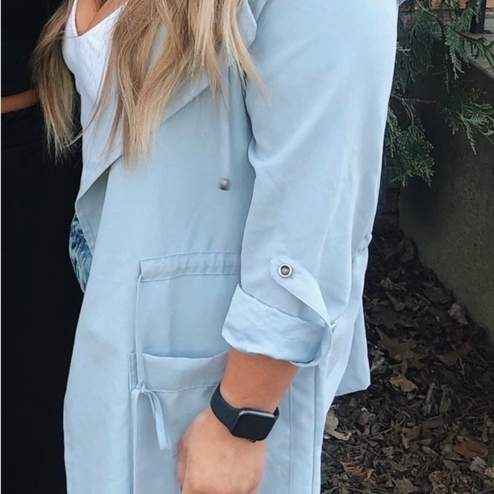 Staccato Light Blue Trench Coat